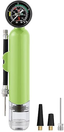 Idezek Ballpumpen-Inflator, Tragbare Sportpumpe mit Manometer, Gymnastikball-Zubehör Aufblasgeräte für Fußball, Basketball, Fußball, Volleyball, Wasserball