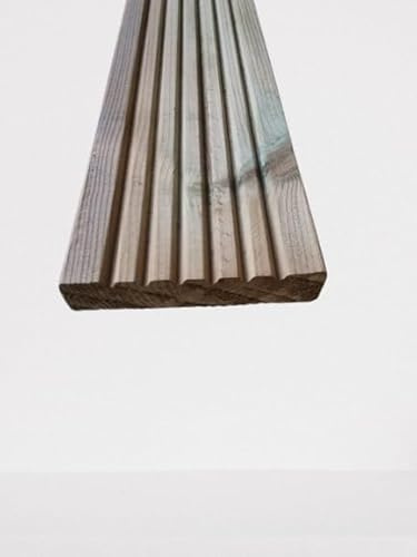 MD Carpentry Redwood Timber Decking Boards A Grade Quality 28mm Thick x 120mm Wide x 1.8m Long Treated Garden Decking Boards (2)
