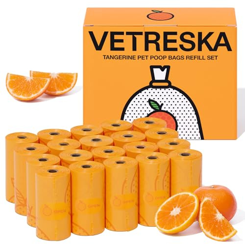 VETRESKA Citrus Scented Dog Poop Bags, 300 Counts, Leak Proof