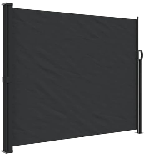 vidaXL Auvent latéral rétractable Noir 160x300 cm