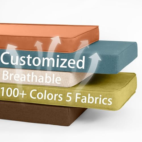 WLXFF Bankauflage Nach Maß, Sitzkissen Outdoor Bank, Sitzkissen FüR Gartenbank, Eckbank Auflagen, Bankauflage Stuhlkissen Patio, rutschfeste Bankkissen Sitzbankkissen