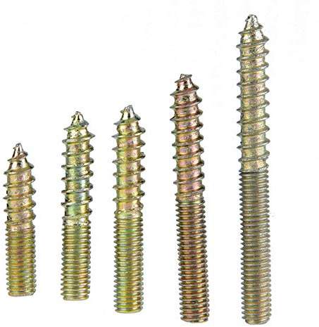 Dübelschrauben, 80 Stück, M5 Dübelschraube, Holzbearbeitung, Möbelverbinder, Doppelendschraube, Stockschraube