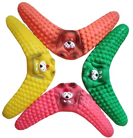 Homoyoyo Gummi Kauspielzeug für Hunde und Haustiere 4 Stück Cartoon Form | Spiel und Training Draußen, Schützt Möbel, mit Greiffunktion und Lustigem, Niedlichem Design Zufällige Farbe