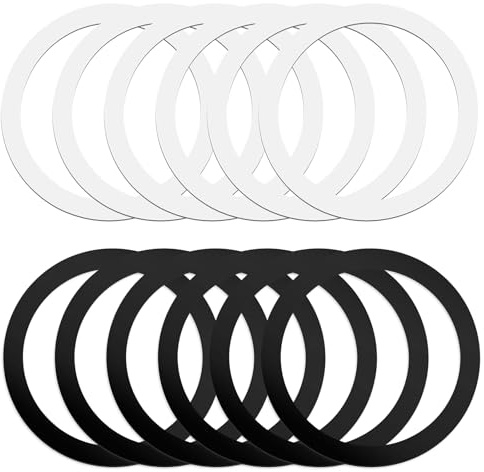 LXUEJIE 12 PCS Universal Metal Ring Magnet Sticker, Adapter Ring Sticker for Phone Cases & Wireless Charger Ultra-Thin Magnetic Adapter Magnetic Rings for Car Holder & Wireless Charging(Not Magnet)