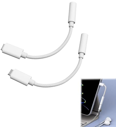 Lot de 2 adaptateurs Lightning vers prise casque 3,5 mm pour iPhone 14/13/12/11/X/XS Max/XR/8/7