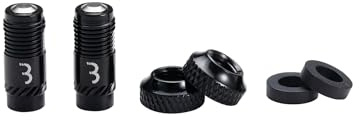BBB Cycling CoreCap Ventilkappen-Set (2 Stück) – Innovativer Ersatz für Presta-Ventileinsätze, bis zu 300% mehr Luftstrom, Ideal für Tubeless, MTB, Rennrad & E-Bike BTI-165 Schwarz