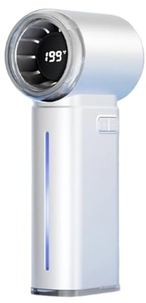 Oxxggkao Ventilateur brumisateur USB portable avec écran numérique, 199 vitesses, design compact, batterie rechargeable pour activités intérieures et extérieures