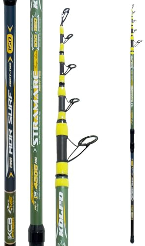 Kolpo Stramare Canna da Surfcasting Telescopica 4,20 m in Carbonio Alto Modulo 100-150 g