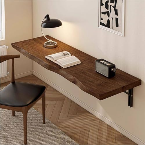 OECETCAWKD Tavolo Pieghevole a Muro in Legno Massello, Tavolo a Ribalta da Parete Salvaspazio, Banco da Lavoro Pieghevole per Spazi Piccoli Cucina Camera da Letto(1.2in,120x45CM/47.2x17.7IN)
