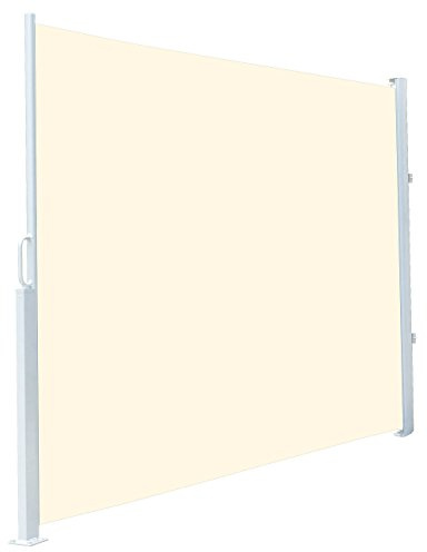 Royal Gardineer Sichtschutz: Seitenmarkise 180 x 300 cm, für Garten, Balkon und Terrasse, beige (Balkonsichtschutz, Sichtschutz-Markise Terrasse, Pool)