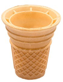 PJaspert Eiswaffeln | Waffelbecher Softeis Cup groß 70xØ64mm (24 Stück)
