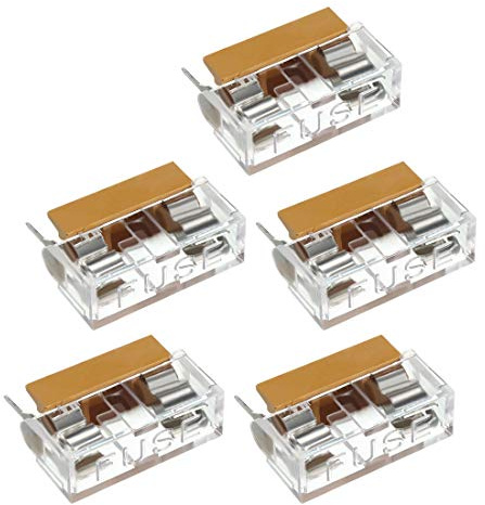 uxcell 5pcs 250V 6A Dual Terminals 5 x 20mm Fuse PCB Panel Mount Holder Case