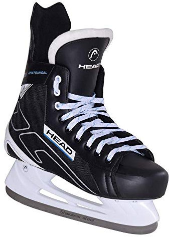 HEAD Unisex – Erwachsene Eishockey-Schlittschuh 180 I 12 Größen I Ideal für Freizeitsspieler I Edelstahlkufen I Komfortables Laufen I leichtes Anziehen, Schwarz-weiß, 43