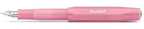 Kaweco FROSTED SPORT Füllhalter Blush Pitaya I Premium Füllfederhalter für Tintenpatronen mit hochwertiger Stahlfeder I Füllfederhalter 13 cm I Füller in Pink I Federbreite: M (Medium)