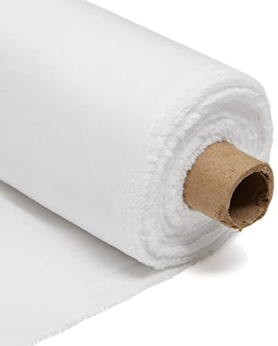 White Muslin Cheesecloth 100% Cotton – 51” Inches 55GSM, 130cm Wide, Great for Quilting, Crafts, Cheesemaking, Punch Needle, Embroidery & Muslin Baby Cloths – Fabric by the Metre by Discount Fabrics