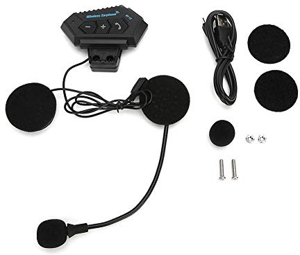 Terisass Altoparlanti per casco/interfono Bluetooth per moto Impermeabile 4.1 + EDR CSR8635 Cuffie per casco Riduzione del rumore Cuffie a mani libere