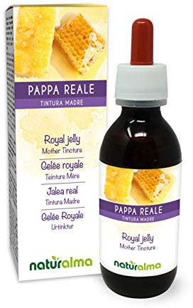 Bidrottninggelé (Royal jelly) Alkoholfri modertinktur Naturalma - Flytande extrakt i droppar 120 ml - Kosttillskott