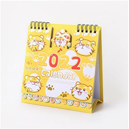 QINGGANGLING999 Bürokalender 2022 Schreibtisch Kalender Desktop Papier Kalender Kreative Nette Tiertisch Notepad Wandplaner Schule Büro Dekoration Tischkalender Wochenplaner (Color : H02)
