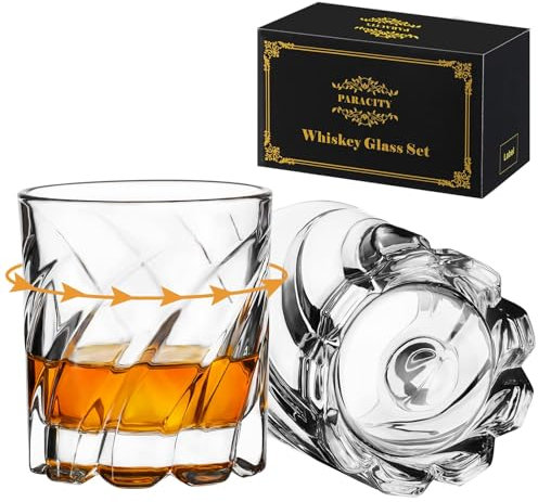 PARACITY Vasos de Whisky Giratorios y Antiguos - Relajantes de Descompresión, Vasos de Roca para Fiesta y Hogar - Regalos para Hombres