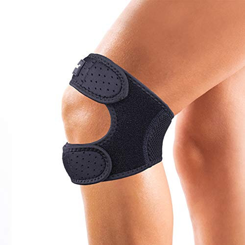 Thx4COPPER Orthèse Genouillère de Maintien pour Tendons Rotuliens, Sangle de Genou Réglable, pour les Coureurs,Tennis, Arthrite Rotule - XXL