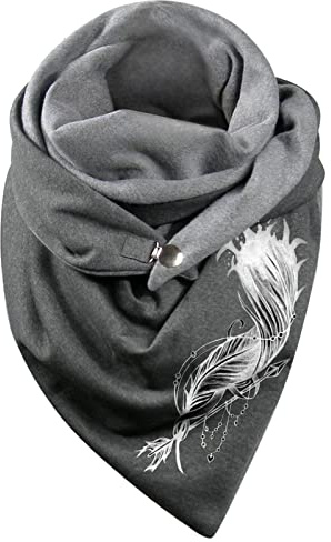 Dreieck Schal Damen Winter Warm Schlupfschal Herbst Halstuch Kuschelig Winterschal Blumen Muster Herbst Schal Frauen Deckenschal Halstuch Scarf Poncho Cape