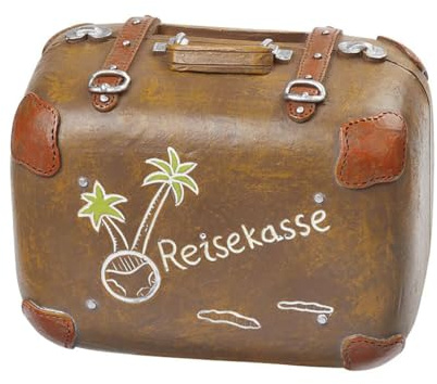 Miniatur-Reisekasse-Koffer mit Geld-Schlitz, Größe 8 x 5 x 6 cm