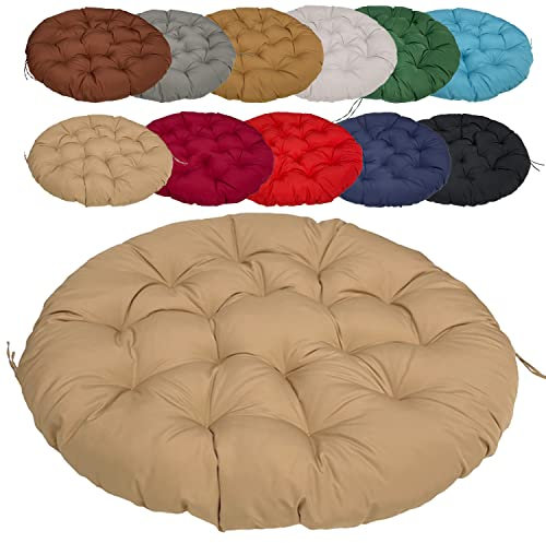 Decorative cushion 120cm/47.24in, fixed seat cushion, 100% cotton, cozy garden cushions and beer bench cushions - Khaki