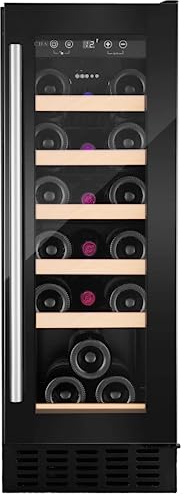 CDA 19 Bottle Capacity Single Zone 30cm Freestanding Under Counter Wine Cooler - Black