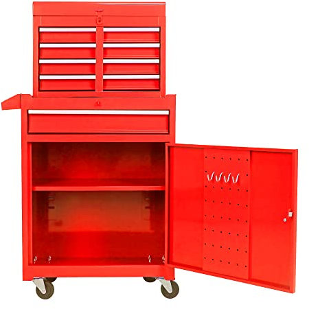SPOFLYINN Cassetta degli attrezzi, taglia unica, rosso