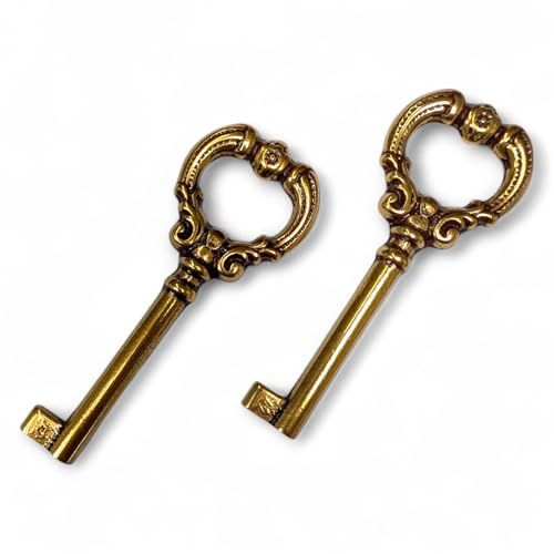 BricoShopping Llave para muebles en estilo Arte Povera y armarios clásicos antiguos modernos, llave universal en estilo para cerradura de armario de latón, diseño de mapa antiguo, llave para cajón