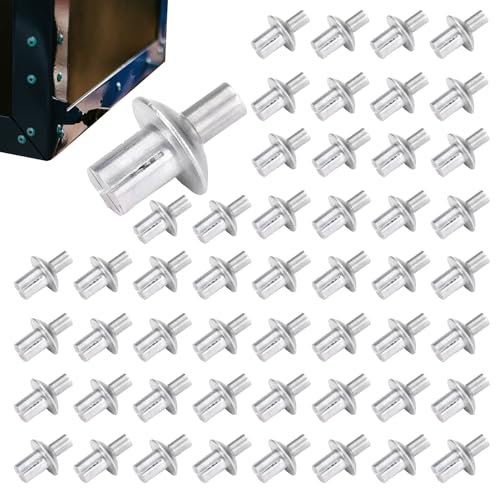 Geonoy Remaches de núcleo de Aluminio con Cabeza Redonda | Remaches de accionamiento | Remaches Ciegos de expansión Tipo Golpe | Juego de Remaches para Fijar Metal, Madera y Otros Materiales