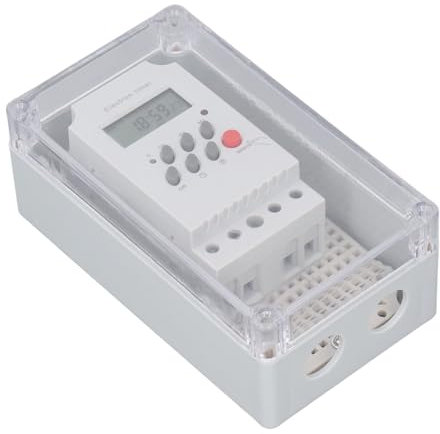 7-Day Programmable Pool Timer Switch, Outdoor Waterproof Control Box for Water Heater, SPA, Motor (AC 220V)