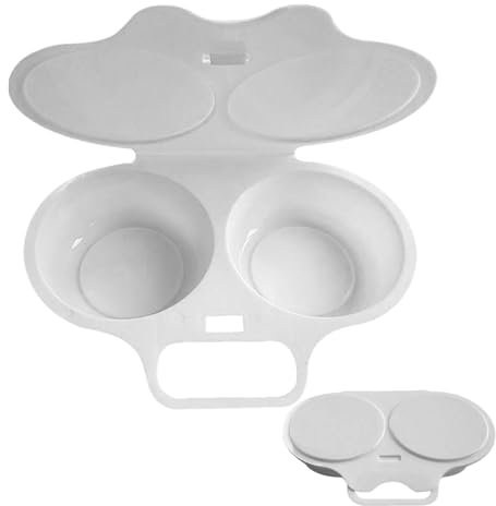 Mikrowellen-Eierkocher | 2-fach Eierkocher Für Hartgekochte Eier | Eierdampfer, Sparen Sie Zeit Für -Maiskuchen, Spiegeleier, Sandwiches, Gekochte Eier