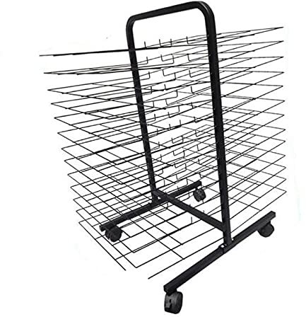 Mobiler Kunst-Trockenständer, Kinder-Trockenständer zum Malen, sehr gut geeignet für Künstler-Leinwandplatten, Papier, Drucke, platzsparender Ausstellungsständer für Werk,--26 layers double-sided