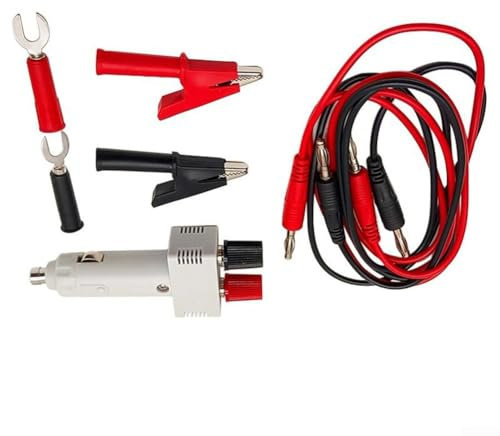 Hasaller Auto auf Buchse Adapter Netzkabel Kit U Test Lea-ds Connector Tool Kit Auto auf Buchse Adapter Netzkabel Kit U Test Leitungen Connector Tool Kit für Auto Wechselrichter Auto Kühlschrank Auto