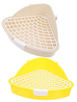 POPETPOP 2stücke Toilettenschale Für Kleintiere Abnehmbare Kaninchen-Toilette Und Hamster-kotwanne Für Meerschweinchen Und Andere Kleine Tiere Und Farbenfrohes Design