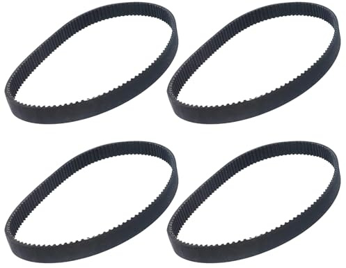 4 pezzi HTD 225-3M-6 cinghia dentata in gomma 75 denti, 225 mm di lunghezza x 6 mm di larghezza x 2,4 mm di altezza, cinghia dentata a puleggia chiusa