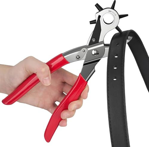Belt Hole Puncher for Leather, Leather Hole Punch, Belt Hole Puncher Tool Multi Sized for Crafts Card Rubber Dog Collars Saddles DIY Home or Craft Projects