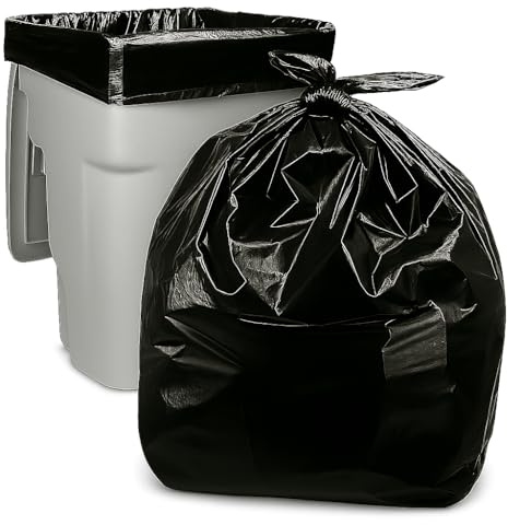 50 x Black Heavy Duty Compactor Bags 120L – 22x33x47 Inch Strong Recycled Refuse Sacks | Extra Large Strong Bin Liners for Commercial, Industrial & Household Waste