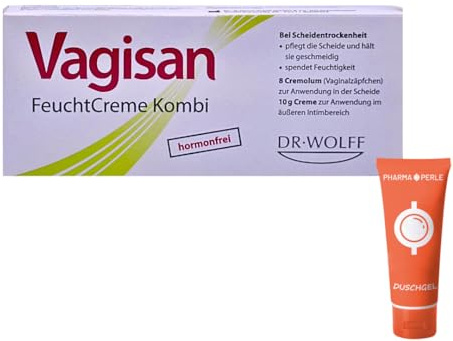 FeuchtCreme Kombi 8 Cremolum + 10 g Creme I Hormonfreie Intimpflege bei Scheidentrockenheit, Brennen, Juckreiz I Ohne Applikator & pH-optimiert I Spar-Set plus Pharma Perle give-away (1x)