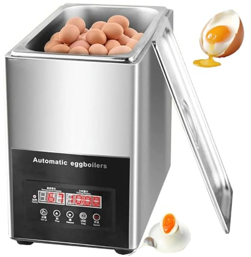 DPLXQPP Macchina Professionale per Uova Hot Spring 9l,Cuociuova Intelligente con Controllo Pid (30-90°c),Automatico per Uova alla Coque/Sode,capacità 50 Uova,per Hotel & Ristoranti