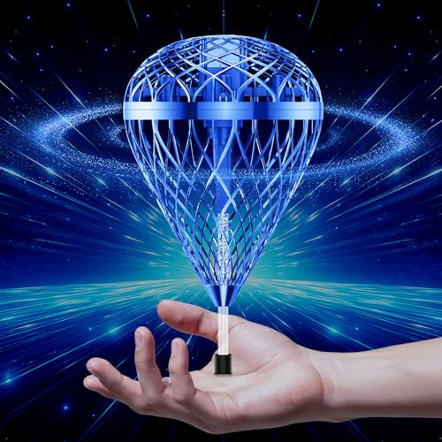 Tikduck 2026 Flying Bouncing Ball Toy - USB Rechargeable, Hand-Controlled with 3D Flips & Multi-Player Fun - Interactive Orb Toy for Kids, Teens & Adults - Indoor & Outdoor Play (Blue)