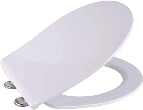Abattant WC familial universel ultra fin – Design antibactérien en forme de U avec couvercle supérieur pour une installation facile – Abattant de toilette Habelstritt durable pour toutes les toilettes