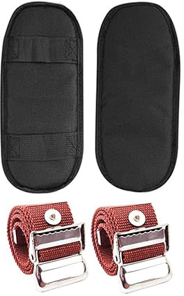 2 Packs Drywalls Stilt Protective Pad and Leg Bands Adjustable Straps Set for Home Renovations and Street Performances Stilt Pads