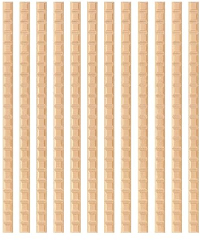 Molduras de Madera Sin Acabar, 12 Piezas de Moldura de Rejilla Sin Acabar 3D Tiras Decorativas de Madera para Superficie Lisa DIY para Pared de Casa, Puerta, Borde de Techo, Armario (400mm*30mm*7mm
