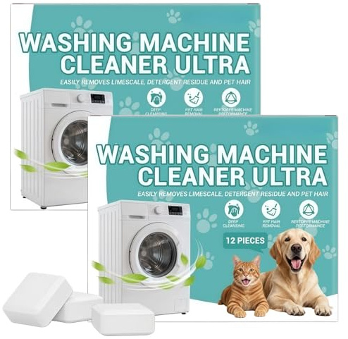 24PCS Washing Machine Cleaner Tab/lets,Deep Clean Removes Limescale,Pet Hair Dissolver,Powerful Washing Machine Drum Cleaner,Deep Cleaning Action,All-In-One Clean Solution,Remove Stubborn Stains