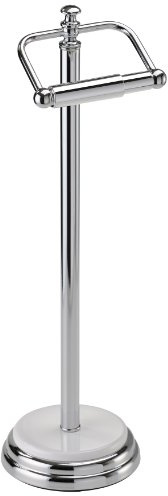 Showerdrape Opera Freestanding Toilet Roll Holders Stainless Steel Bathroom Toilet Roll holder Stand, Toilet Paper Storage Holds Multiple Rolls Of Loo Roll Traditional Large Capacity H52.5 x W16 x D16