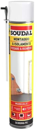 SCHIUMA POLIURETANICA ISOLANTE ESPANSO SOUDAL COIBENTA ISOLA SIGILLA 750 Milliter 1pz | 750 Milliter 1pz