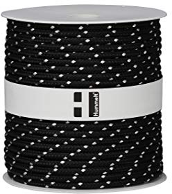 Hummelt® SilverLine-Rope Flechtleine Polypropylenseil 6mm 50m schwarz/weiß auf Rolle