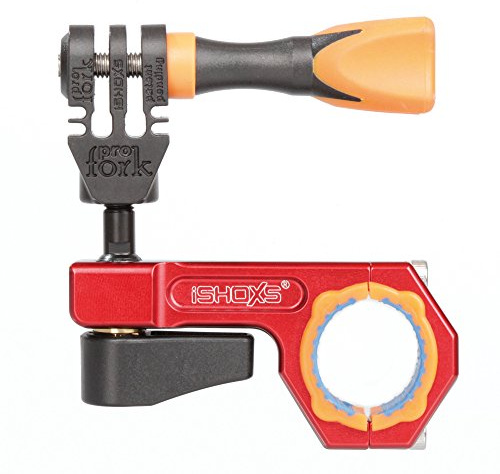 iSHOXS BullBar 3D 23 Rohrhalterung für Action Cams, Rot | Aluminium, 3D-verstellbar & ultrastabil, Für E-Bike, MTB & Outdoor, Passend für 19–23 mm Rohre
